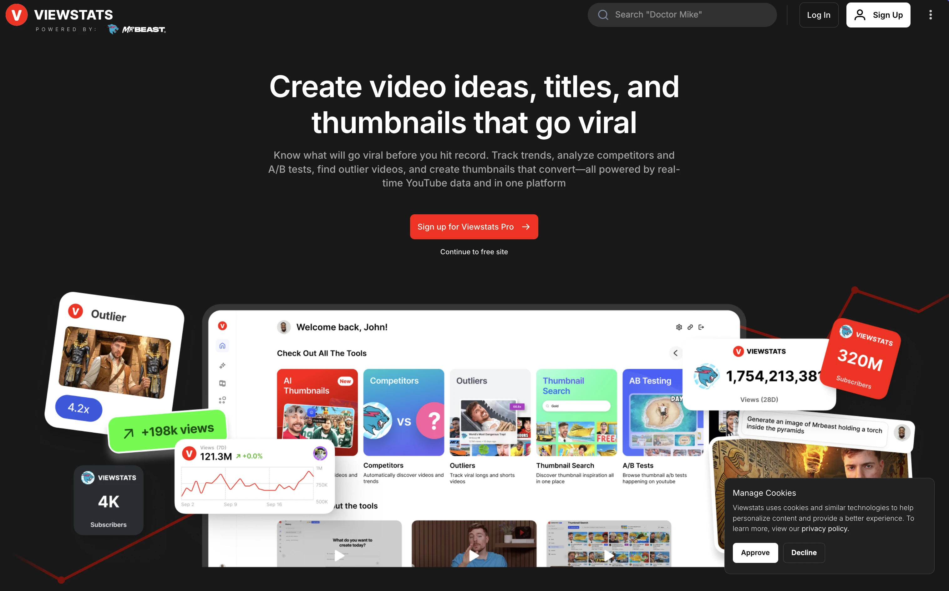 ViewStats Landing Page Screenshot showing $79 price