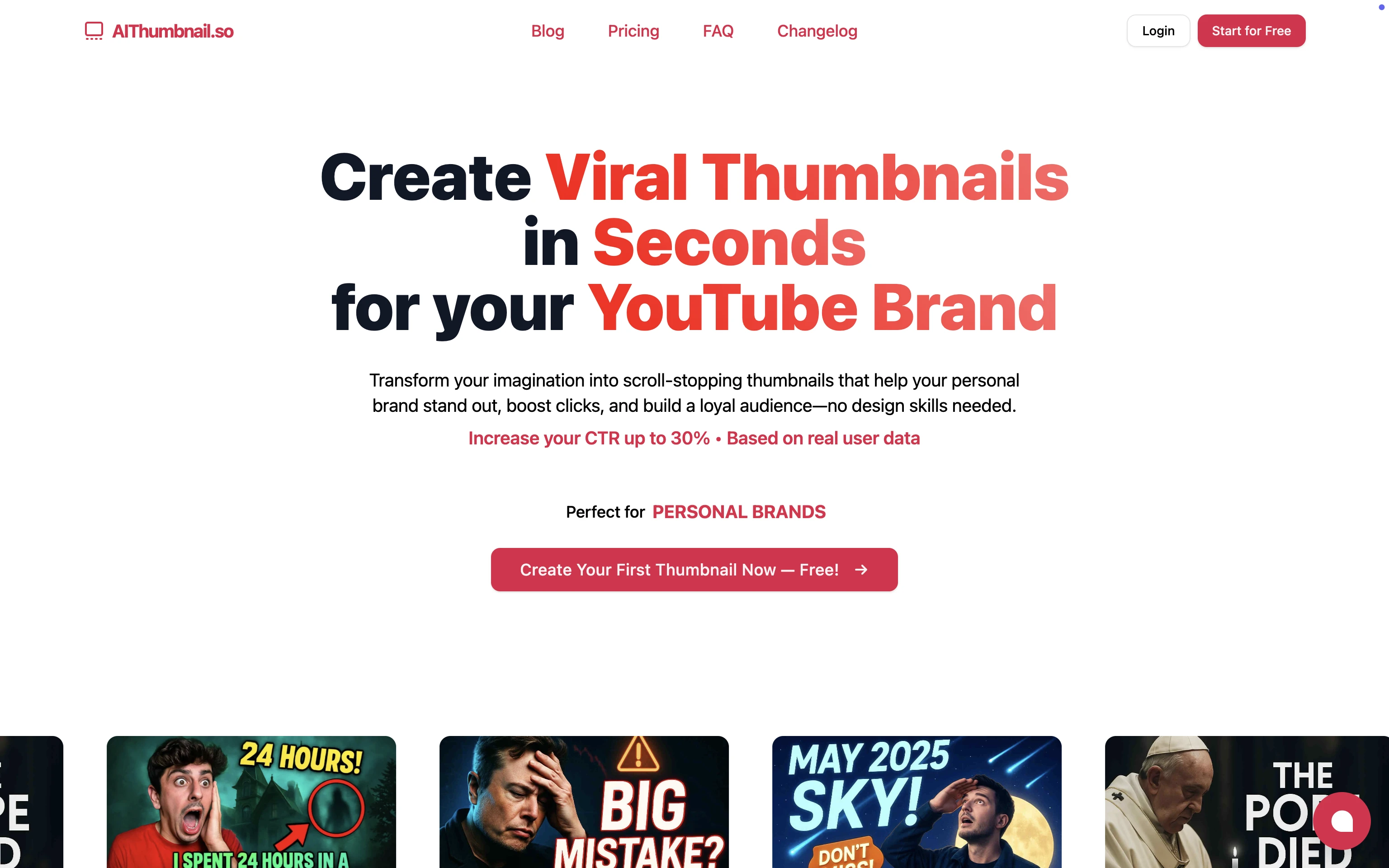 aithumbnail.com screenshot showing $9 price