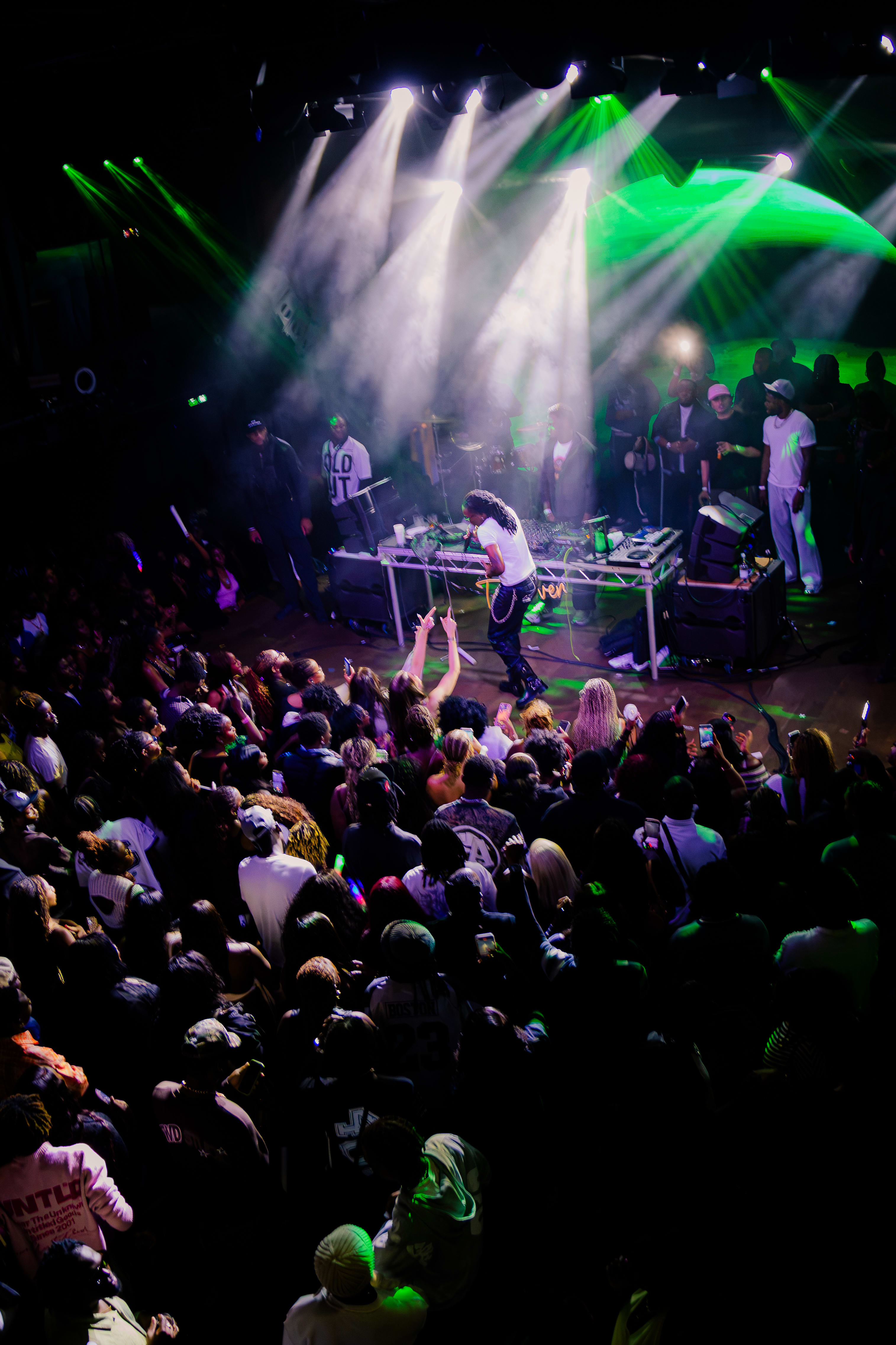 aerial view of darkoo performing