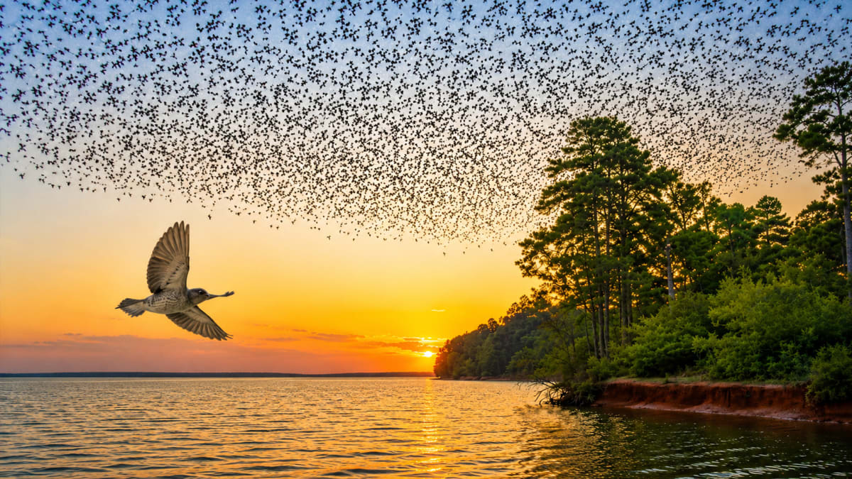 A Million Wings at Sunset!