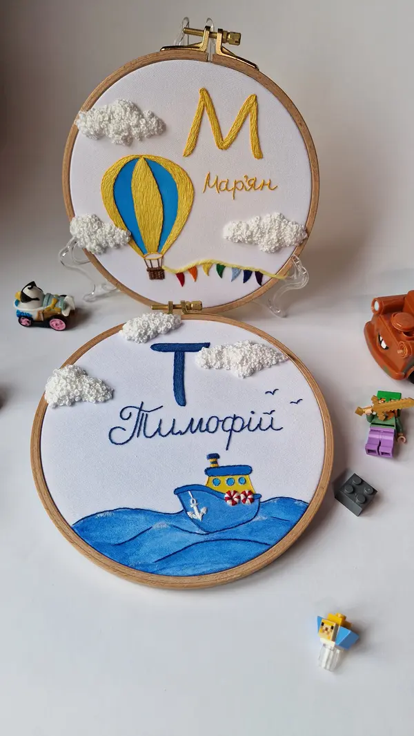 Вишивка ручної роботи Іменні вишивки для братів
