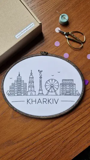 Мініатюра Харків | Архітектурна вишивка ручної роботи  1