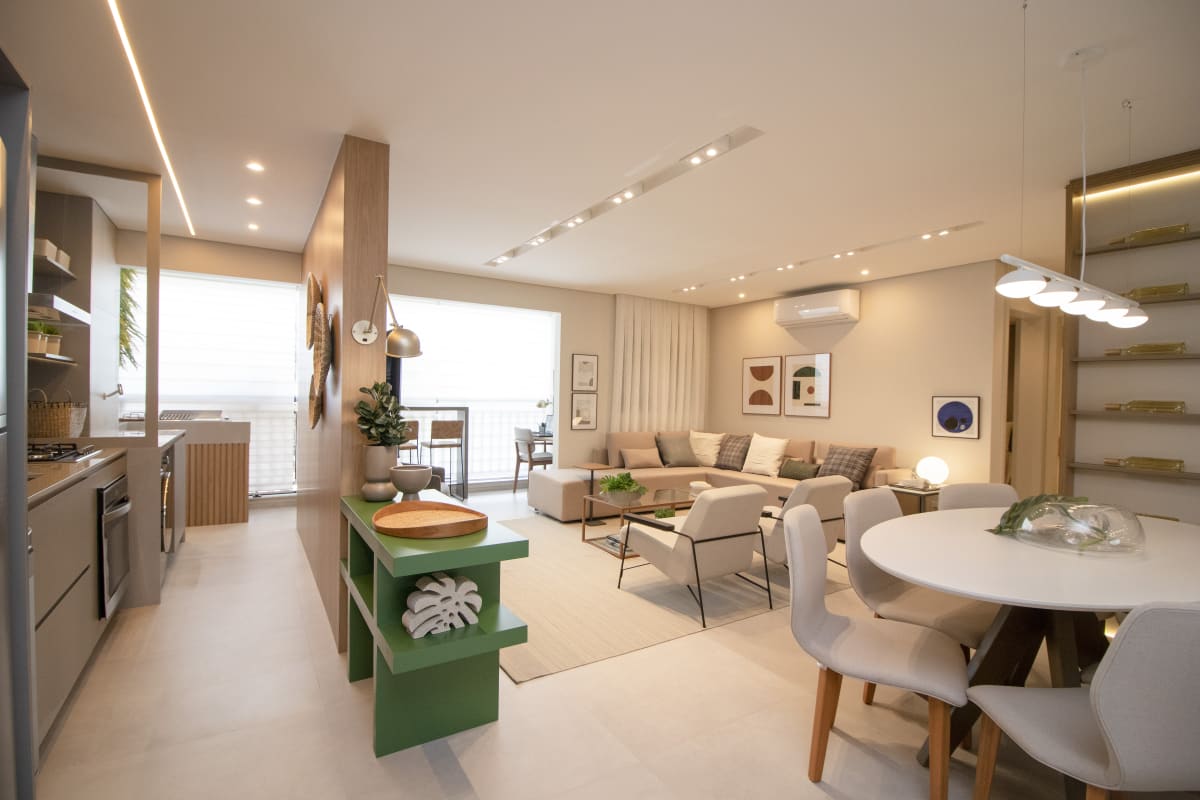 Decorado de 74 m² — 3 dormitórios, 1 suíte