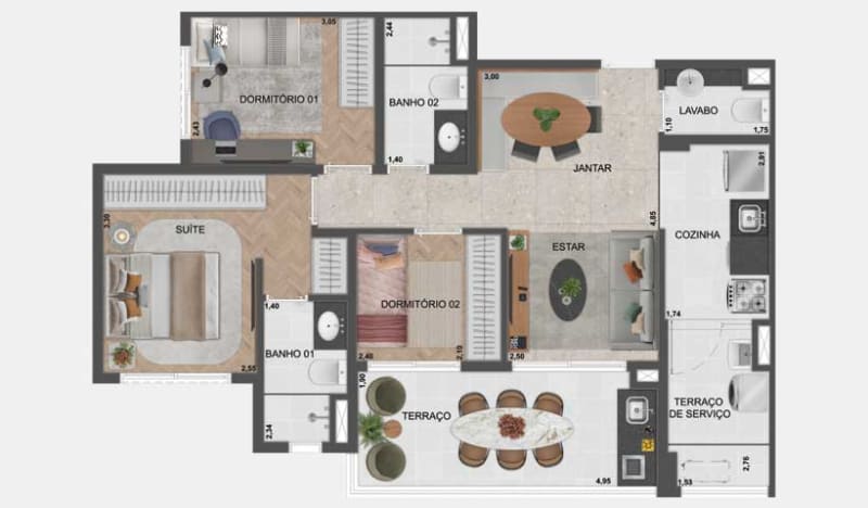 Planta 3 dorms.