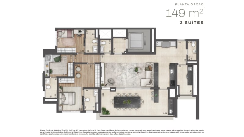 Planta 149 m²