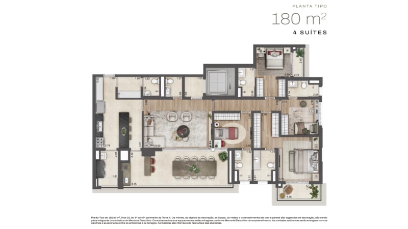 Planta 180 m²