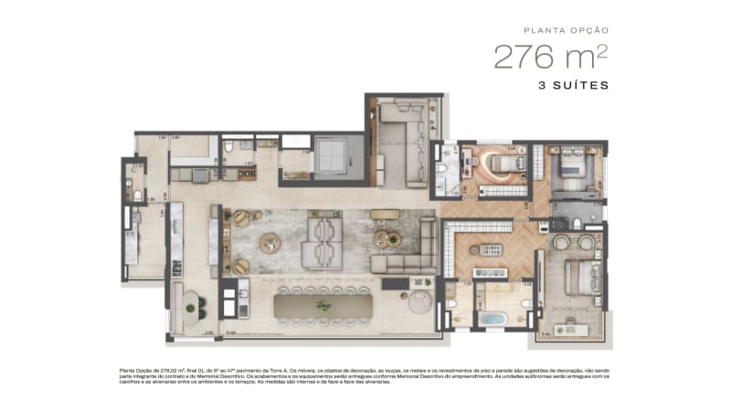 Planta 276 m²