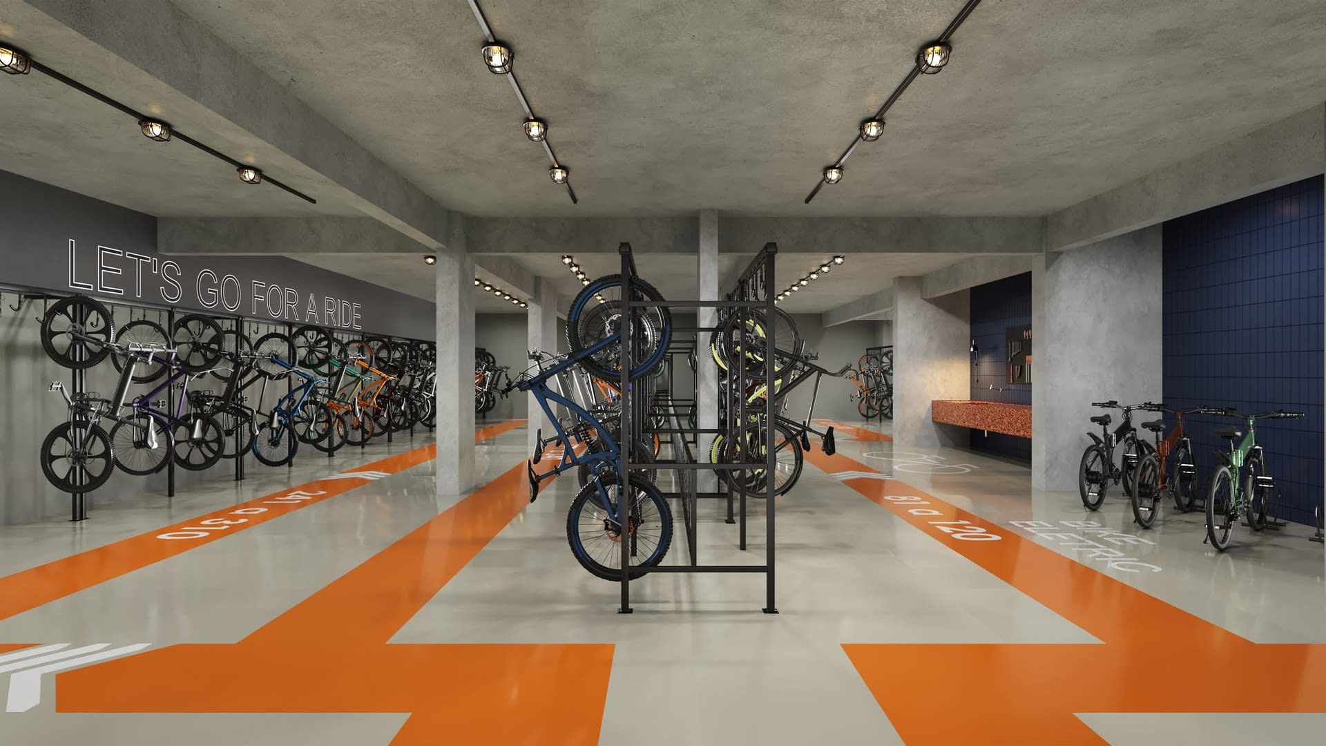 Perspectiva artística do bicicletário