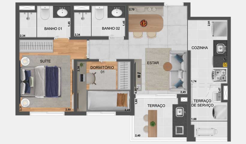 Planta 2 dorms.