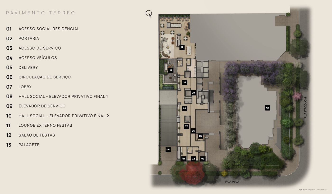 Planta Casa Piauí Higienópolis