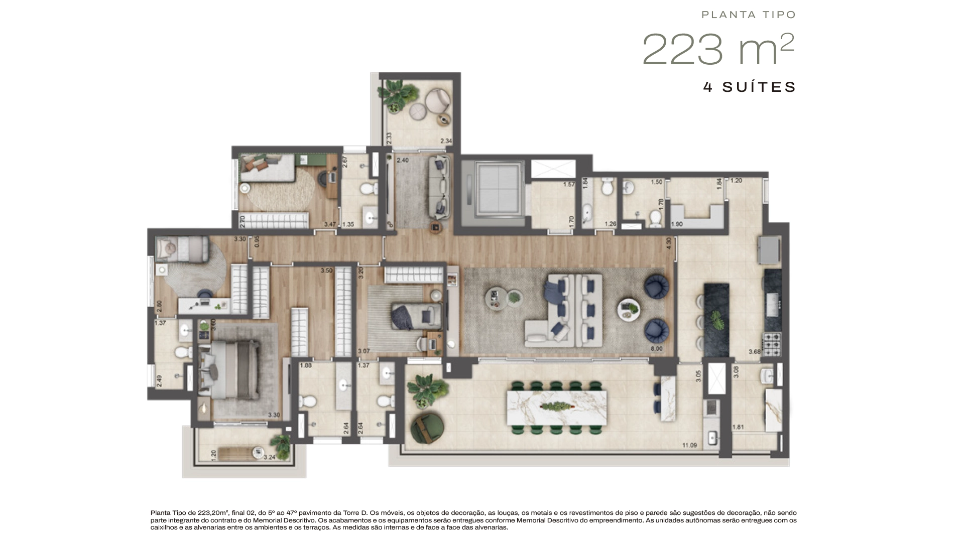 Planta 223 m²