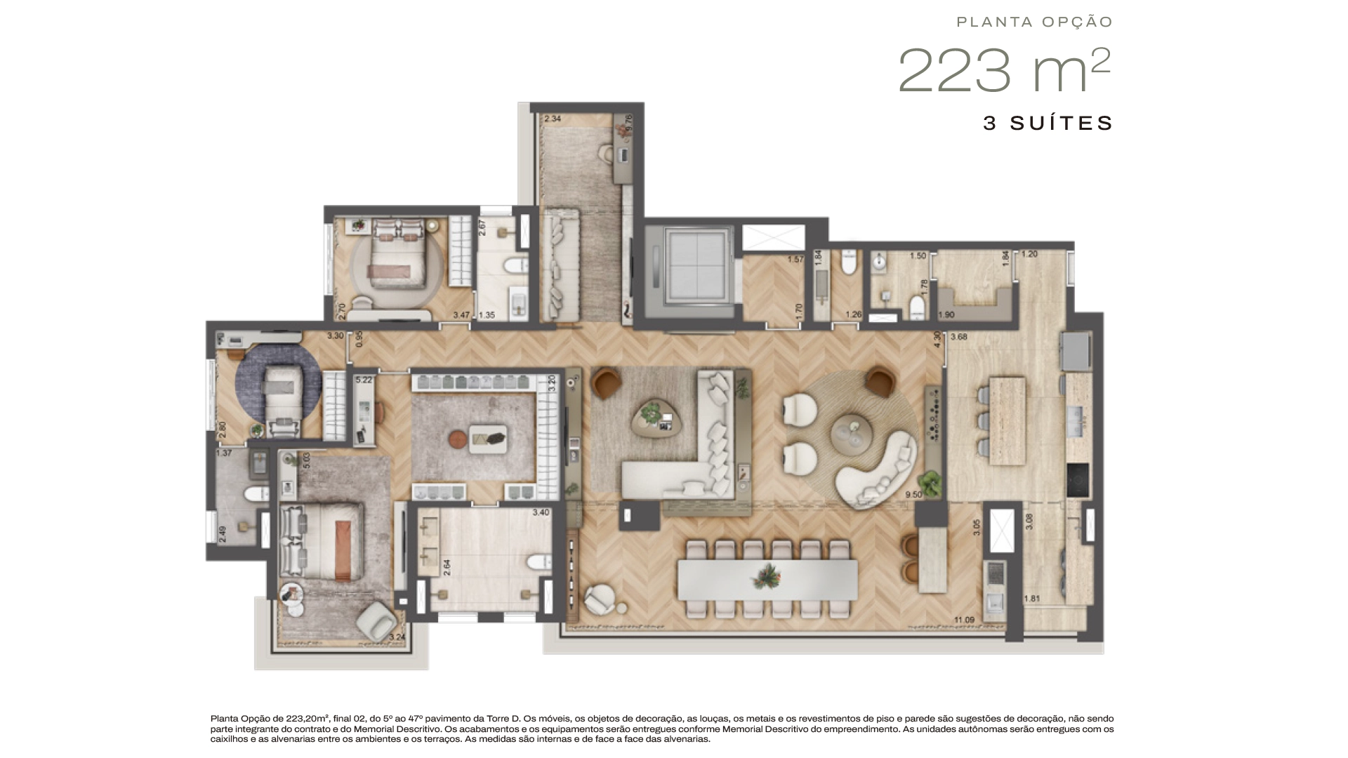 Planta 223 m²