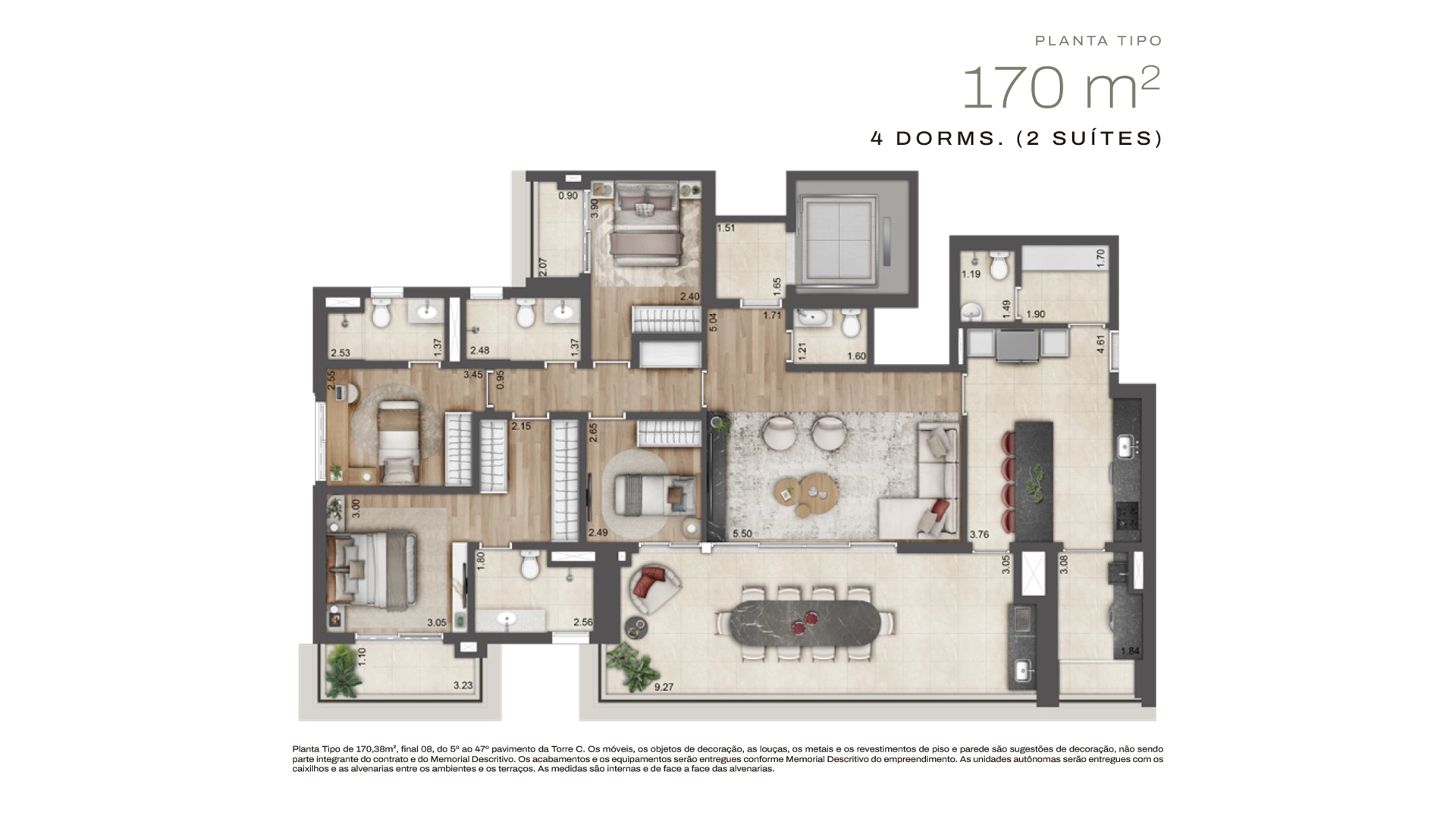 Planta 170 m²