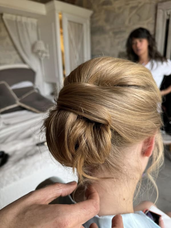 Dettaglio treccia romantica sposa — Hairforce Firenze
