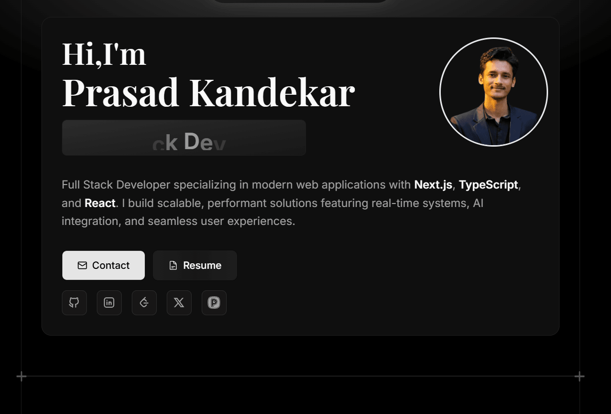 Prasad Kandekar - Full Stack Developer