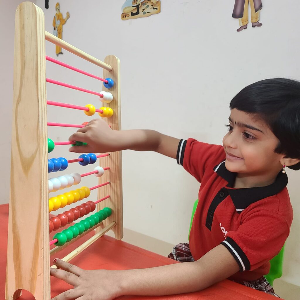 Happy children learning