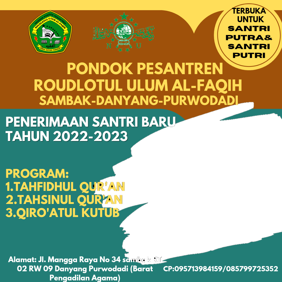 Twibbon Penerimaan santri baru Background PNG buatan Guse Kholil Channel