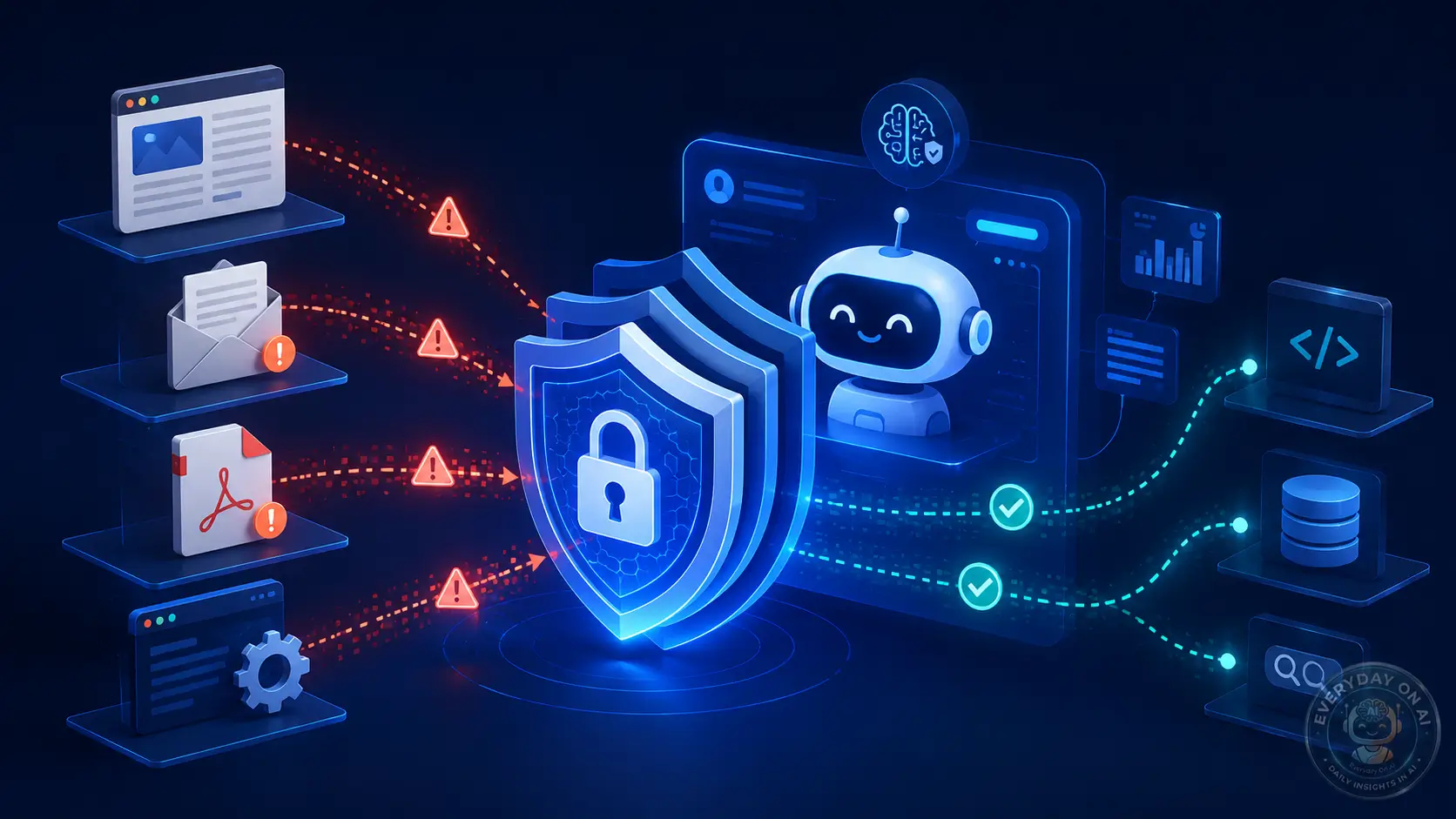 Prompt Injection Explained Prompt injection attack against an LLM application with untrusted web email and document inputs