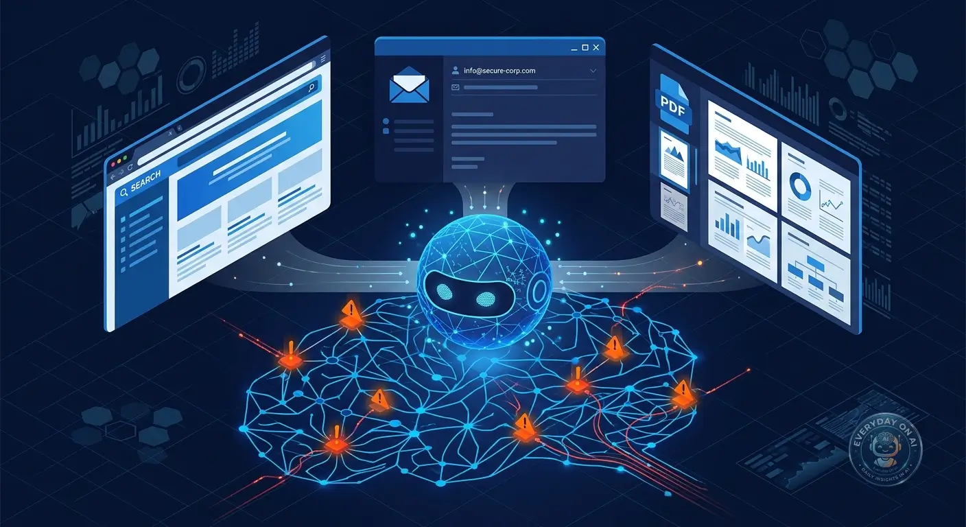 Indirect Prompt Injection Explained Indirect prompt injection attack path showing hidden instructions inside external content read by an AI agent