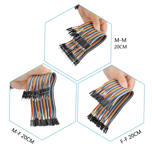 Keyestudio Dupont Jumper Wire 20CM Package (M-M, MF, F-F) - Image 3