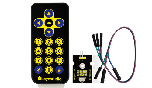 Keyestudio IR Receiver Module Kit(receiver module+remote controller+3Pin F-M dupont line) For Arduino - Image 1