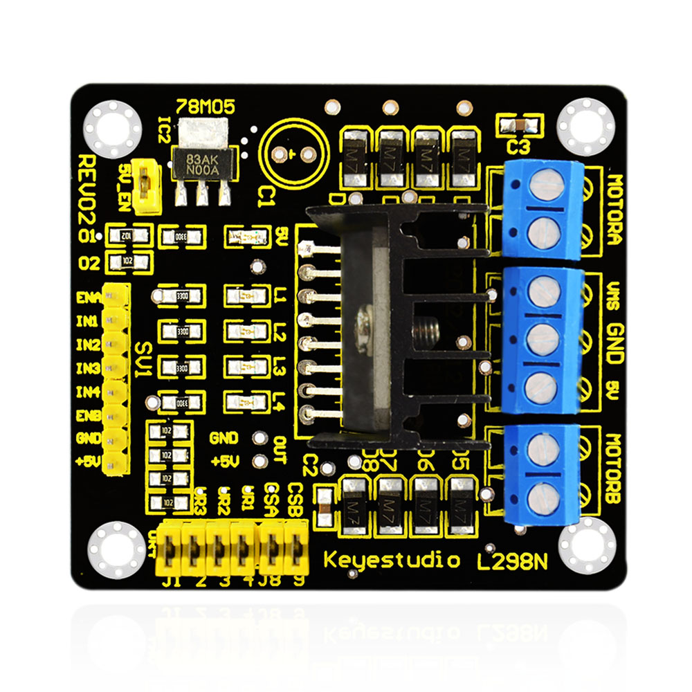 Keyestudio New L298N Dual H Bridge Controller  - Image 1