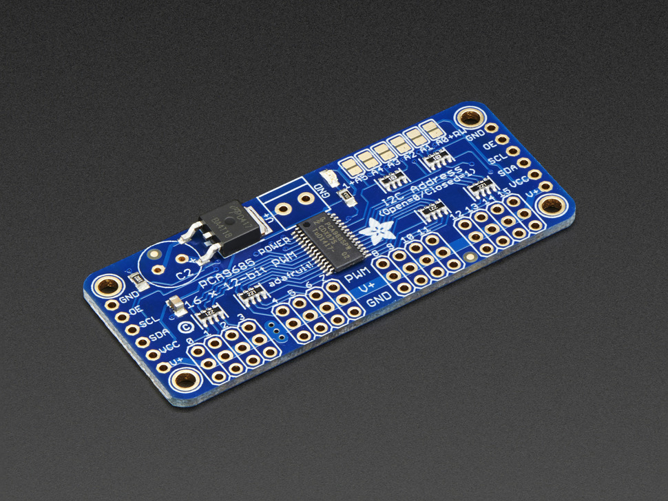 Adafruit 16-Channel 12-bit PWM-Servo Driver – I2C interface – PCA9685 - Image 1