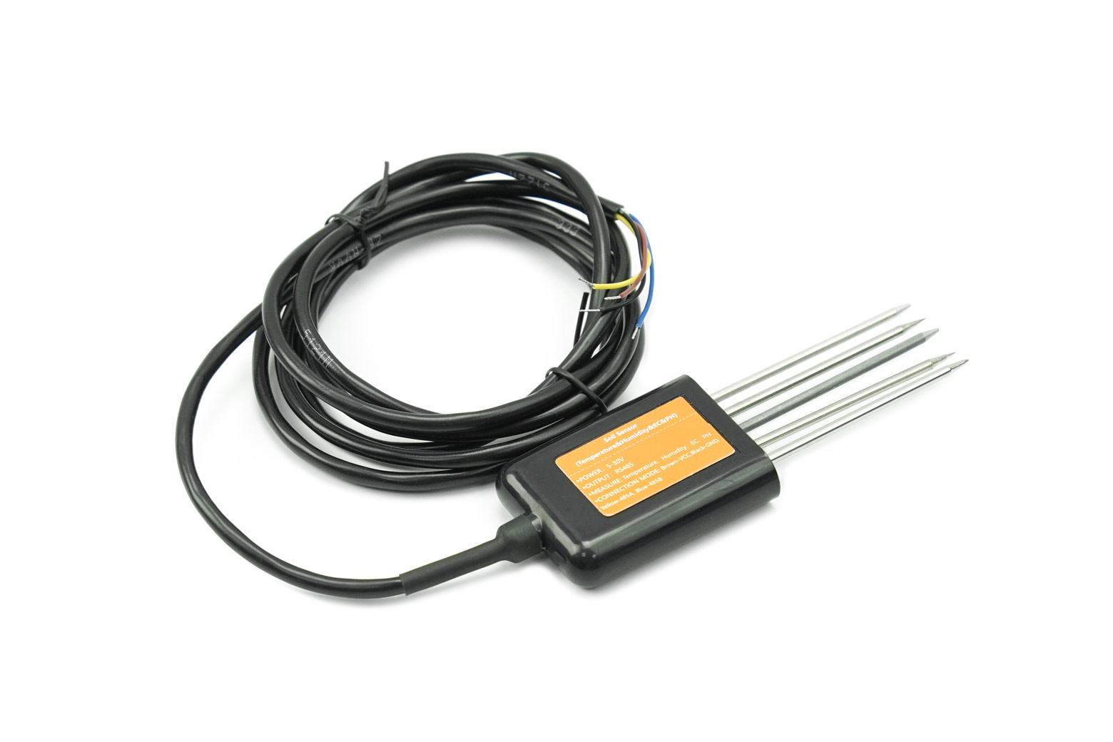 RS485 4-in-1 Soil Moisture, Temperature, pH & EC Sensor for Smart Agriculture (IP68, 5-30V) WITH RS485 Shield for Arduino - Image 1