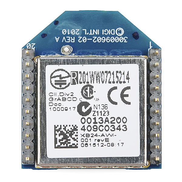 XBee 1mW No Antenna – Series 1 (802.15.4) - Image 1