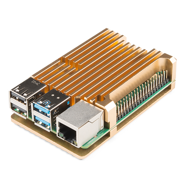 Raspberry Pi 4 Aluminum Heatsink Case – Heliodor Gold - Image 1