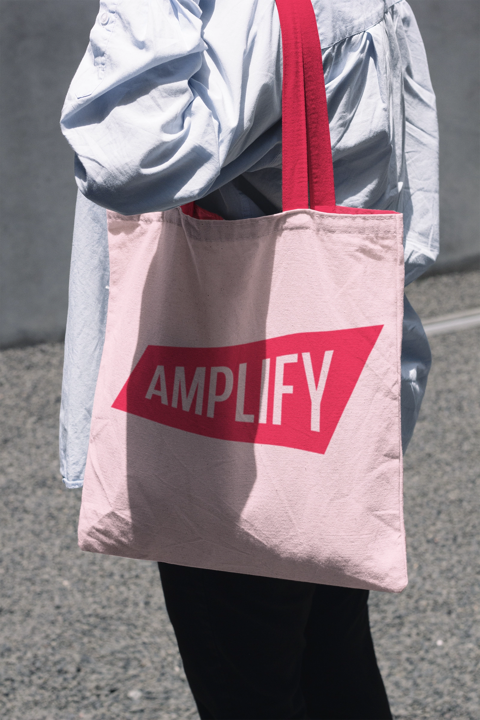 Tote bag design for Amplify
