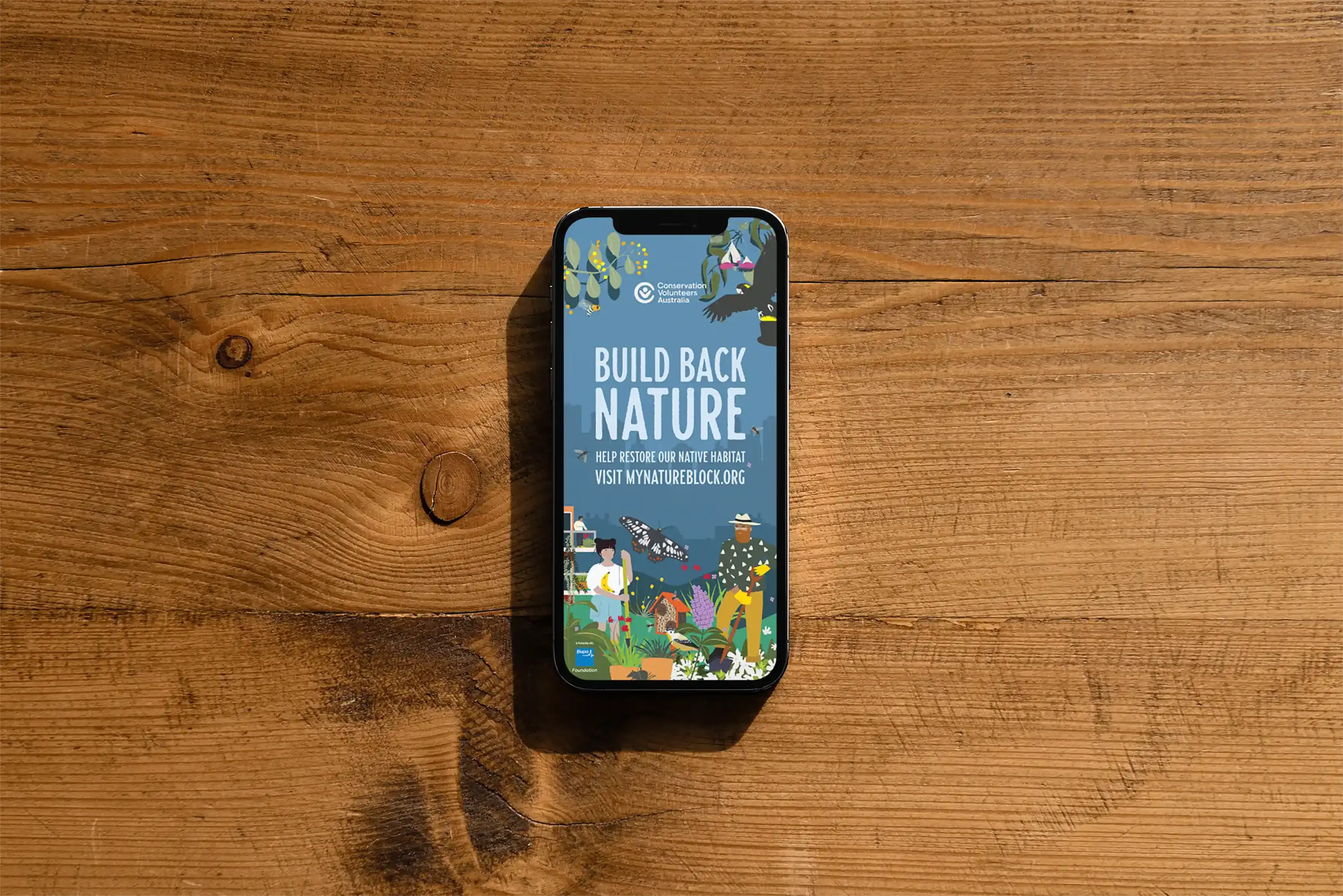 Iphone app with nature blocks campaign