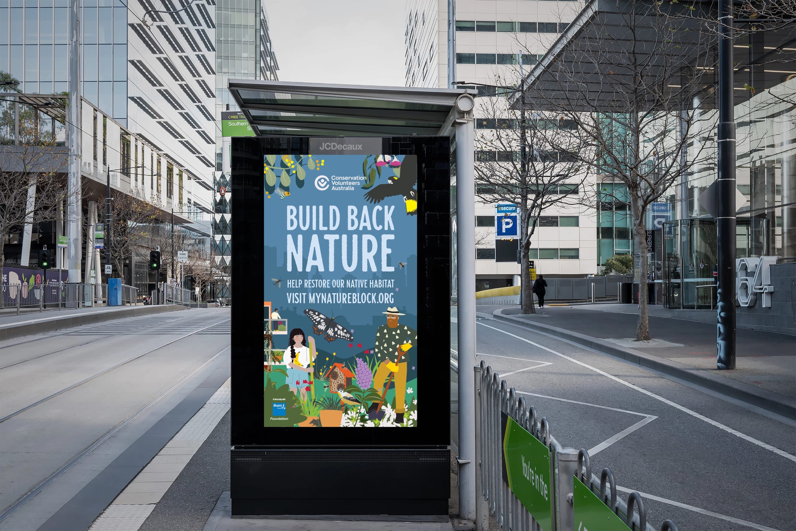 Nature Blocks advertisement busstop