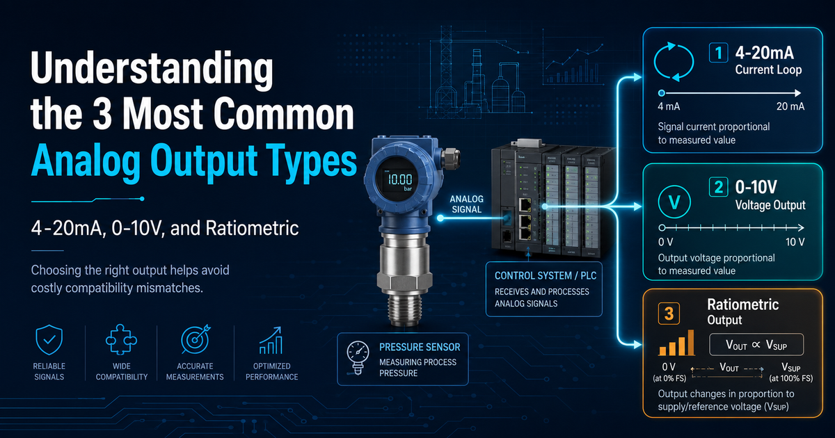 Understanding the 3 Most Common Analog Output Types: 4-20mA, 0-10V, and Ratiometric