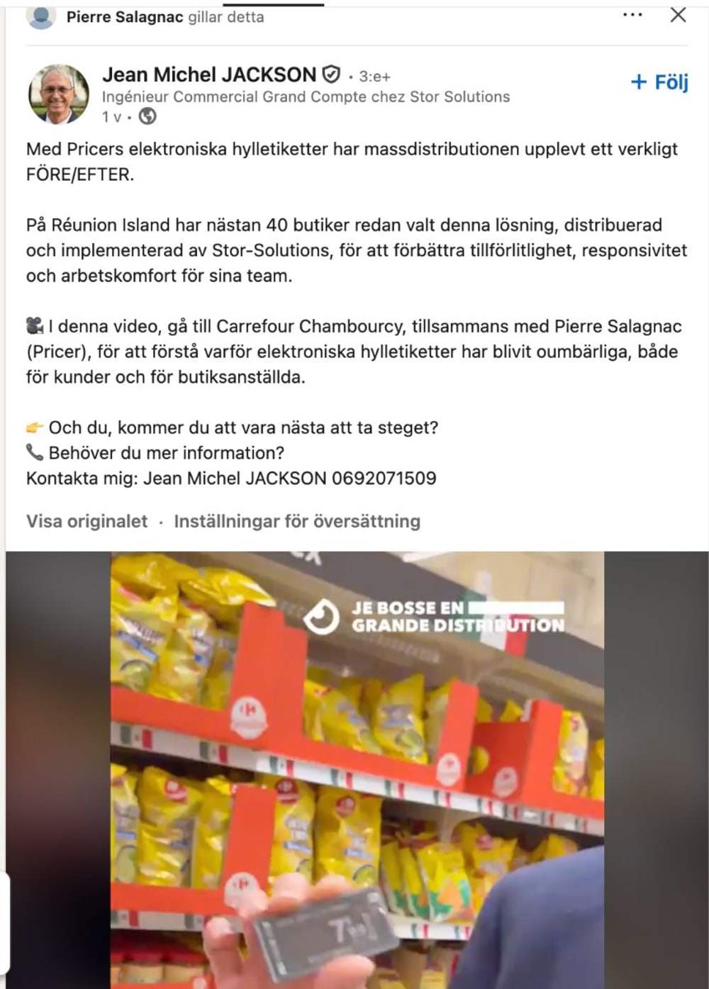 Bild i tråden: Pricer - Man har bra snurr på LinkedIn - Sobeys OZESL