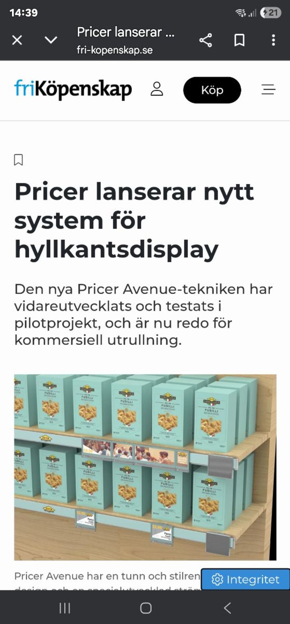 Bild i tråden: Pricer 60 dagar sedan kommunicerad order