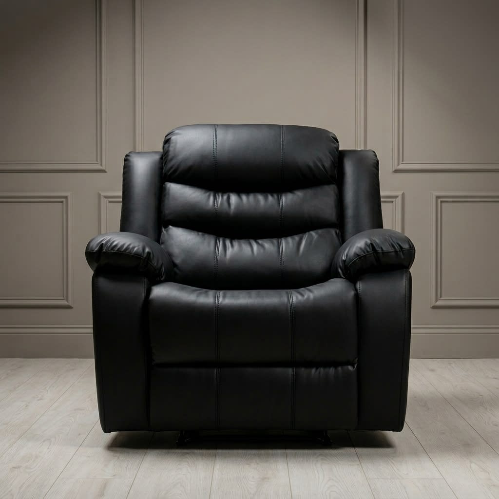 Roma Recliner Armchair Manual Sofa - Black variant