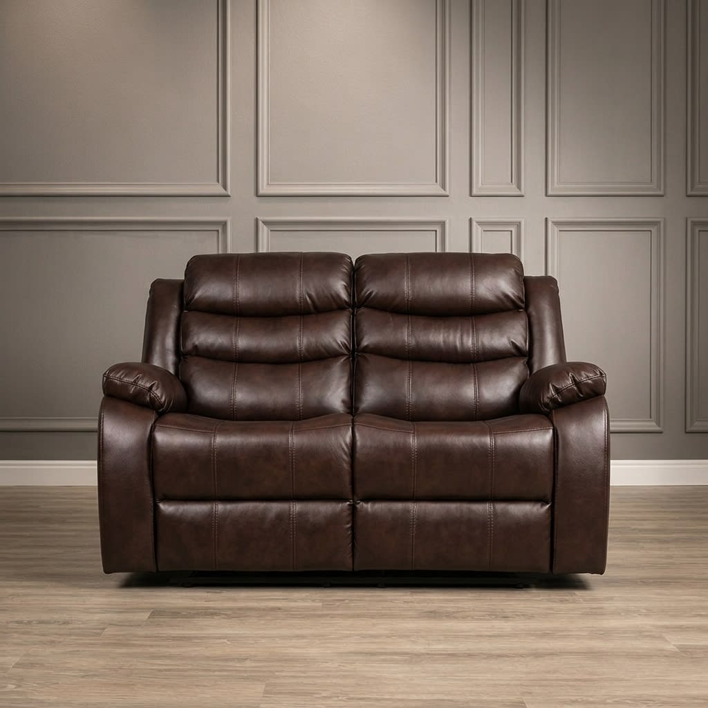 Roma Recliner 2 Seater Manual Sofa - Brown variant