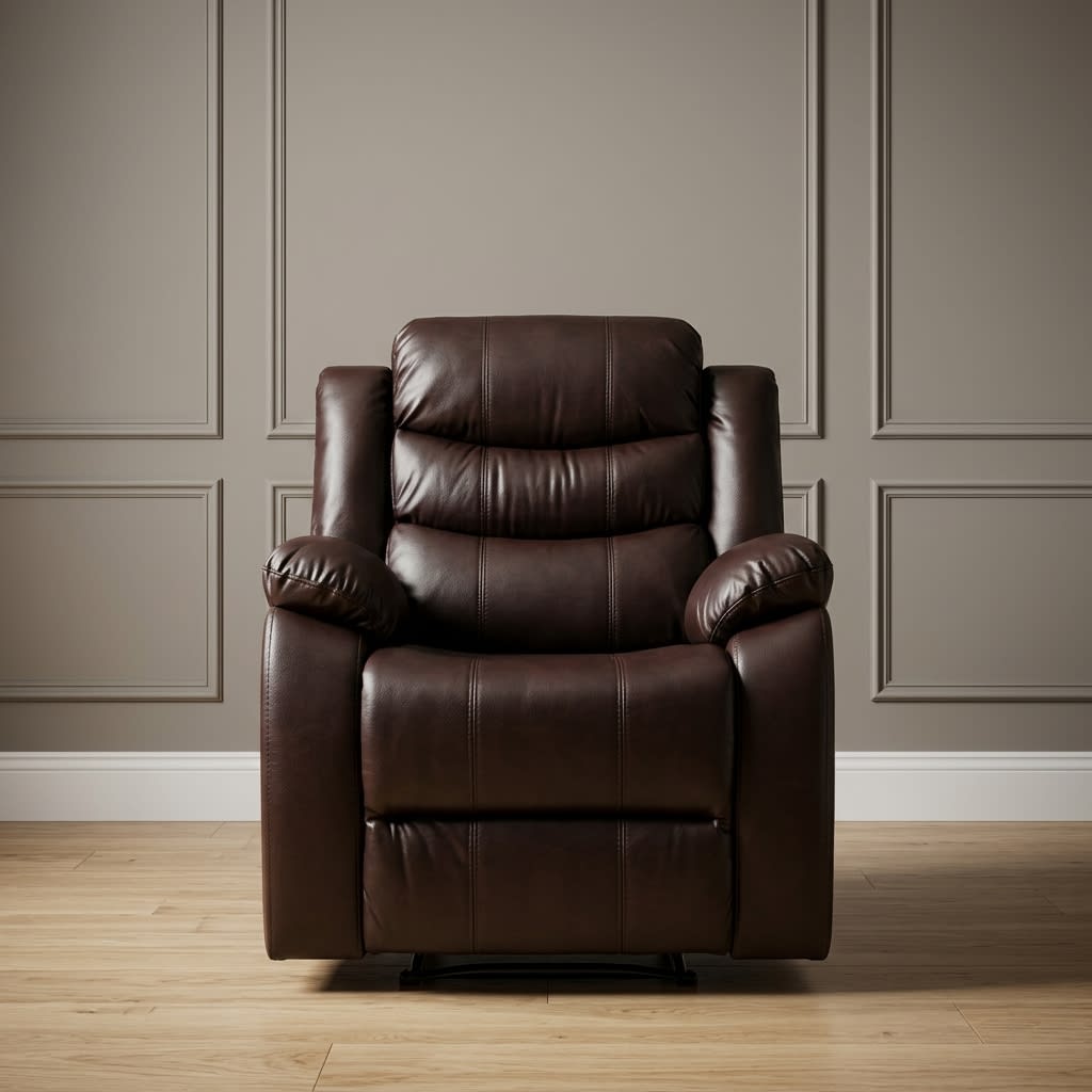 Roma Recliner Armchair Manual Sofa - Brown variant