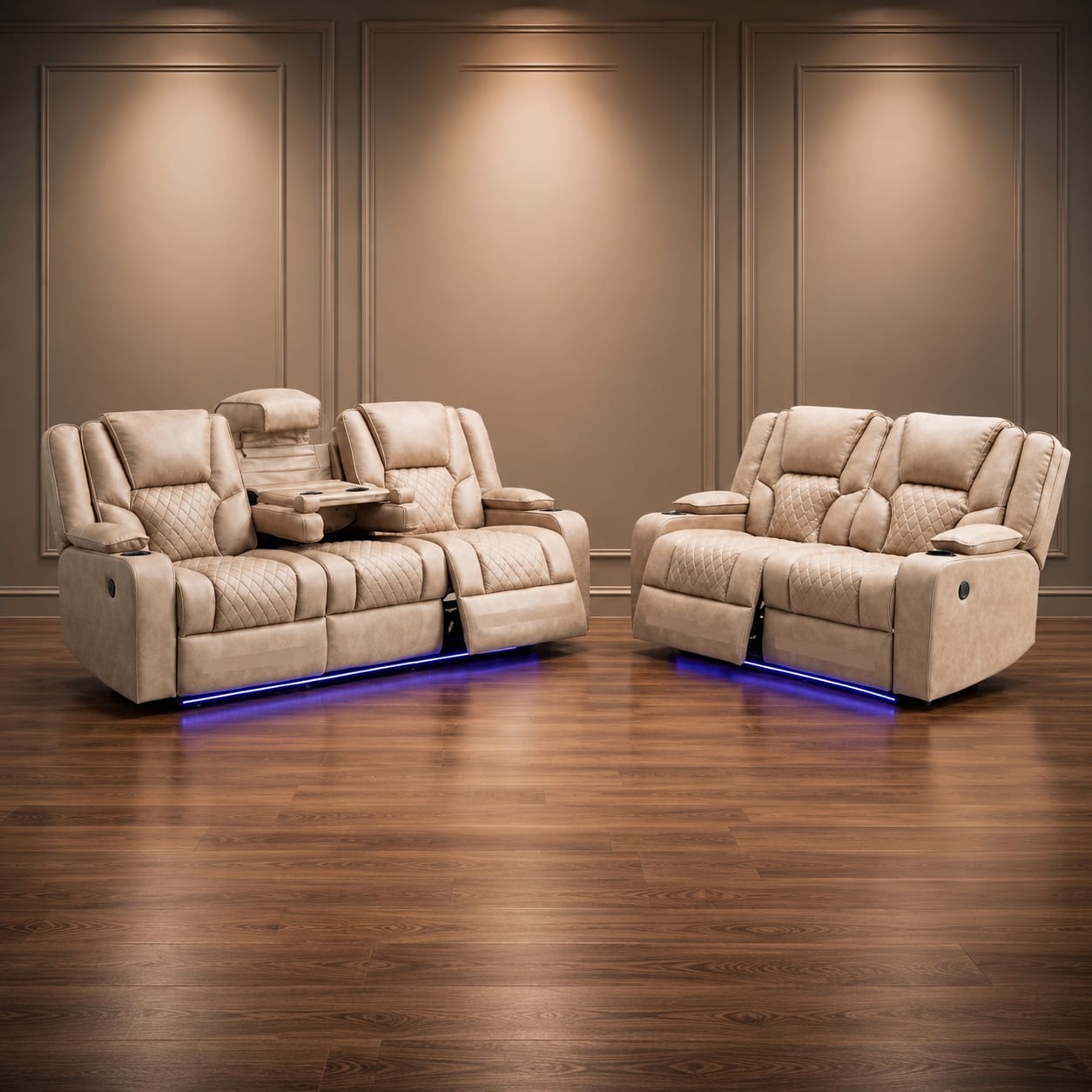 Orlando Electric Recliner 3+2 Seater - Cream variant