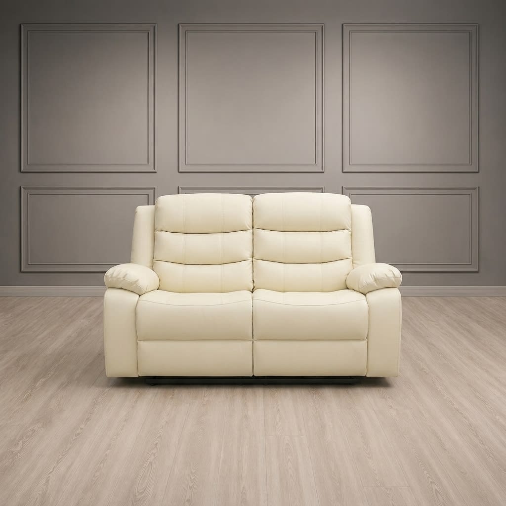 Roma Recliner 2 Seater Manual Sofa - Cream variant