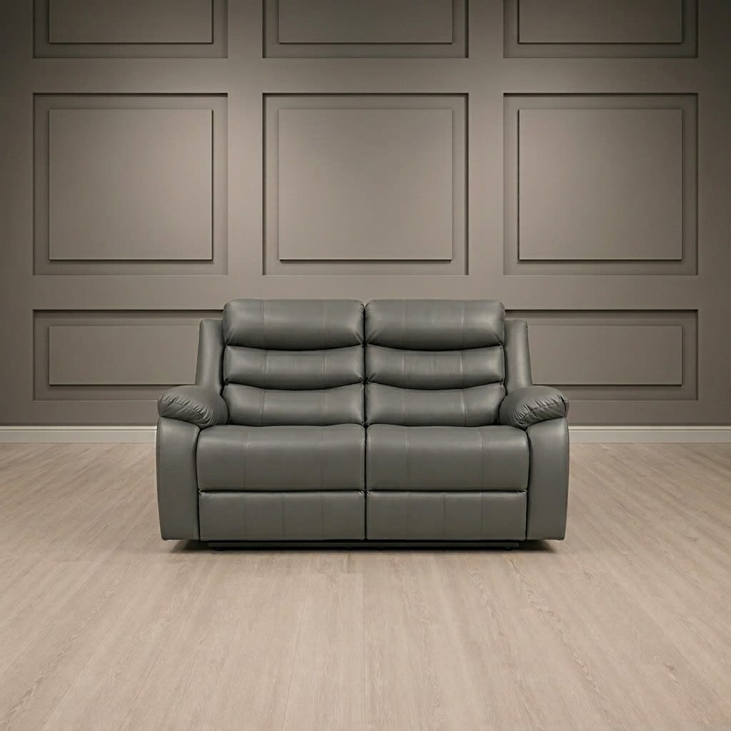 Roma Recliner 2 Seater Manual Sofa - Grey variant