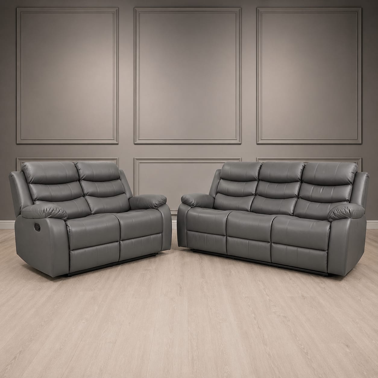 Roma Recliner 3+2 Seater Manual Sofa - Grey variant