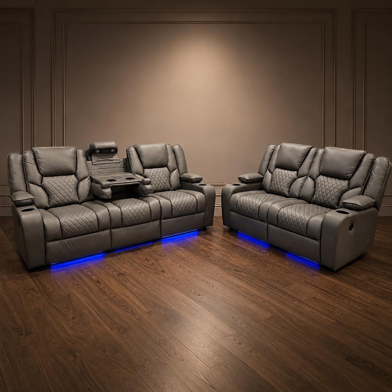 Orlando Electric Recliner 3+2 Seater - Grey variant