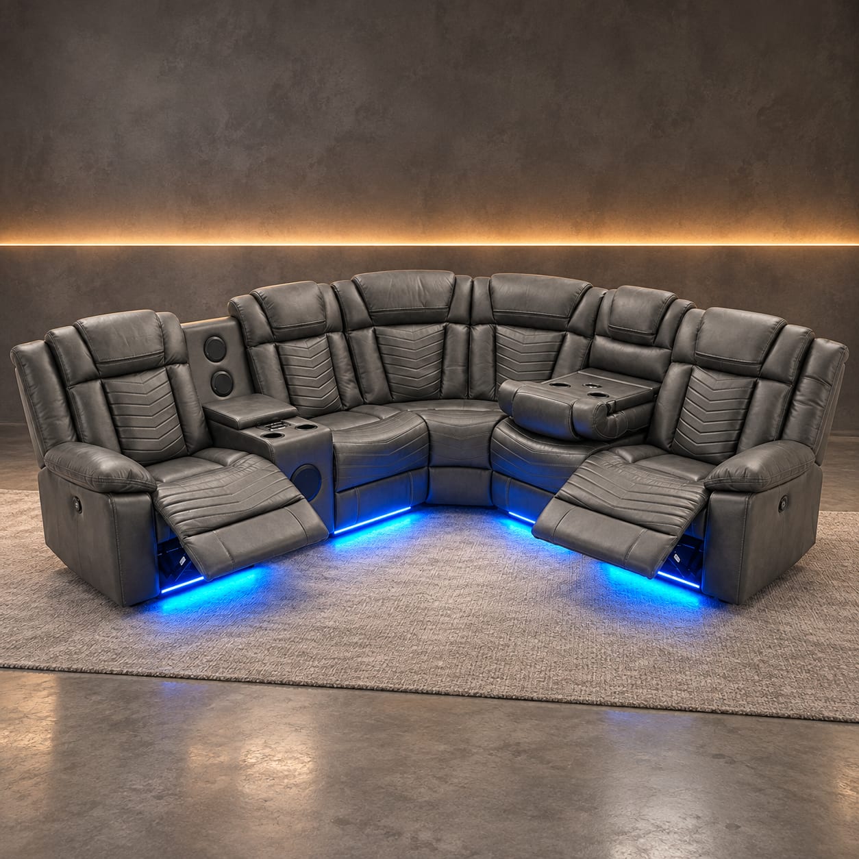 Michigan Electric Recliner 5 Seater Corner