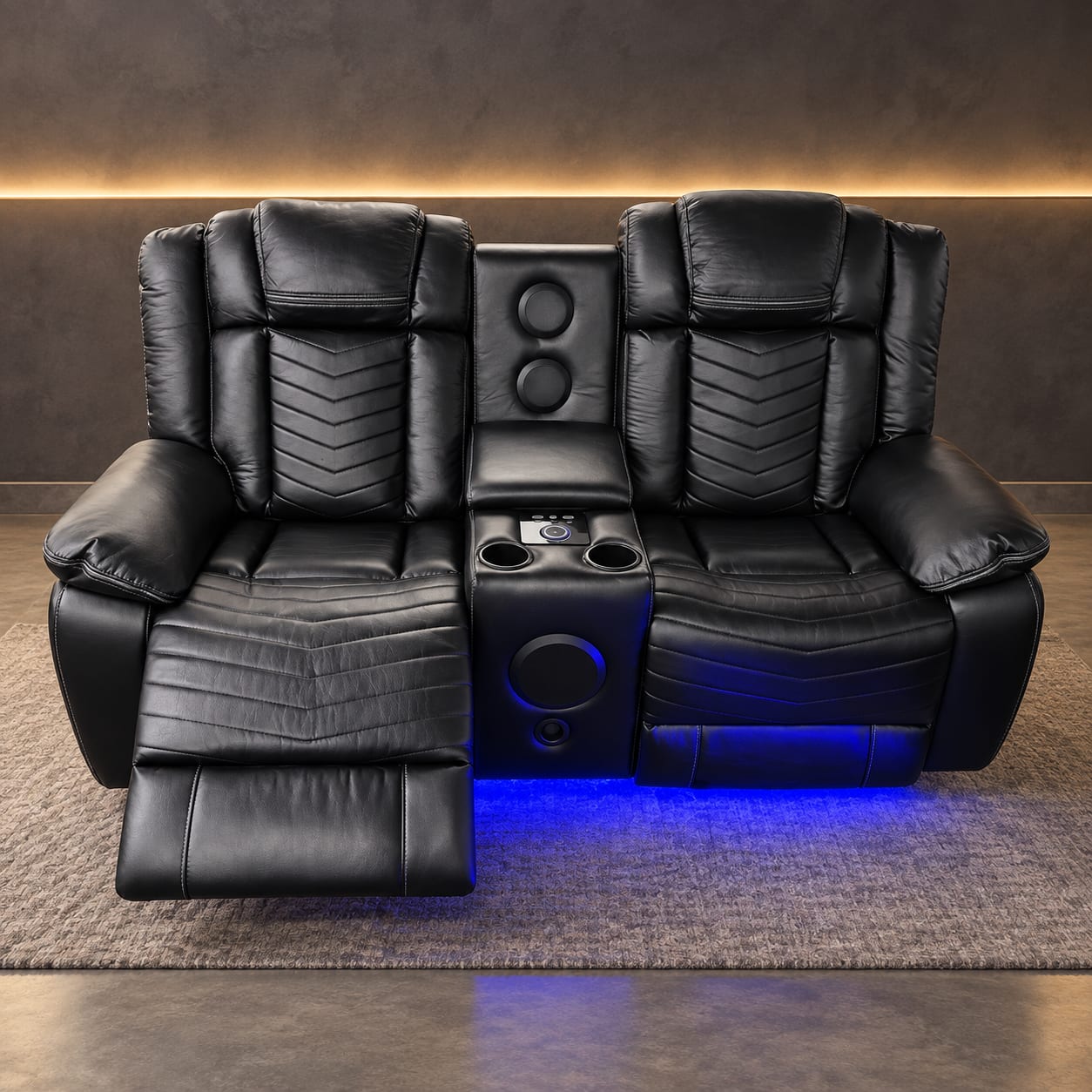 Michigan Electric Recliner 3+2 Seater in Grey Leather — photo 3 of 3