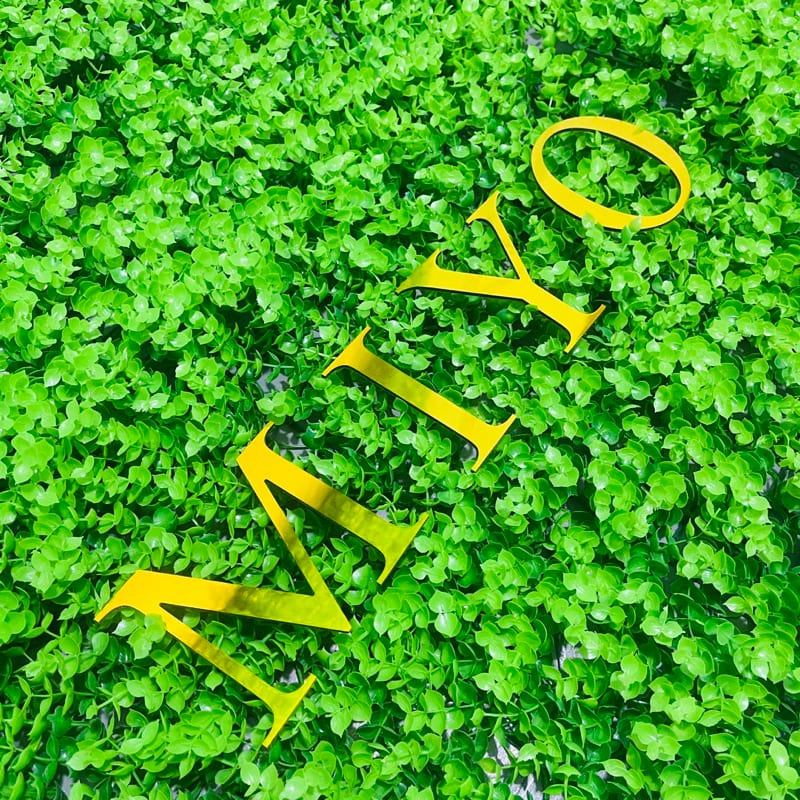 Chữ Alu Vàng Gương Cao 10cm Dày 3mm Font Time Dán Tường Biển Quảng Cáo