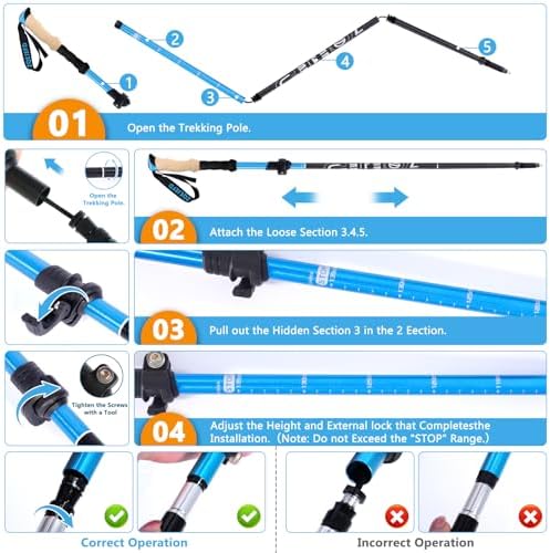 Vue 3 de Zqejefd Batons De Randonnee