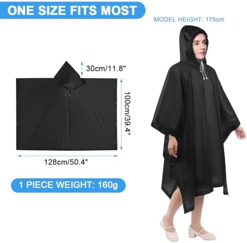 Vue 3 de Poncho De Pluie Adulte