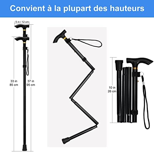 Vue 2 de Supregear Canne Pliante Hauteur
